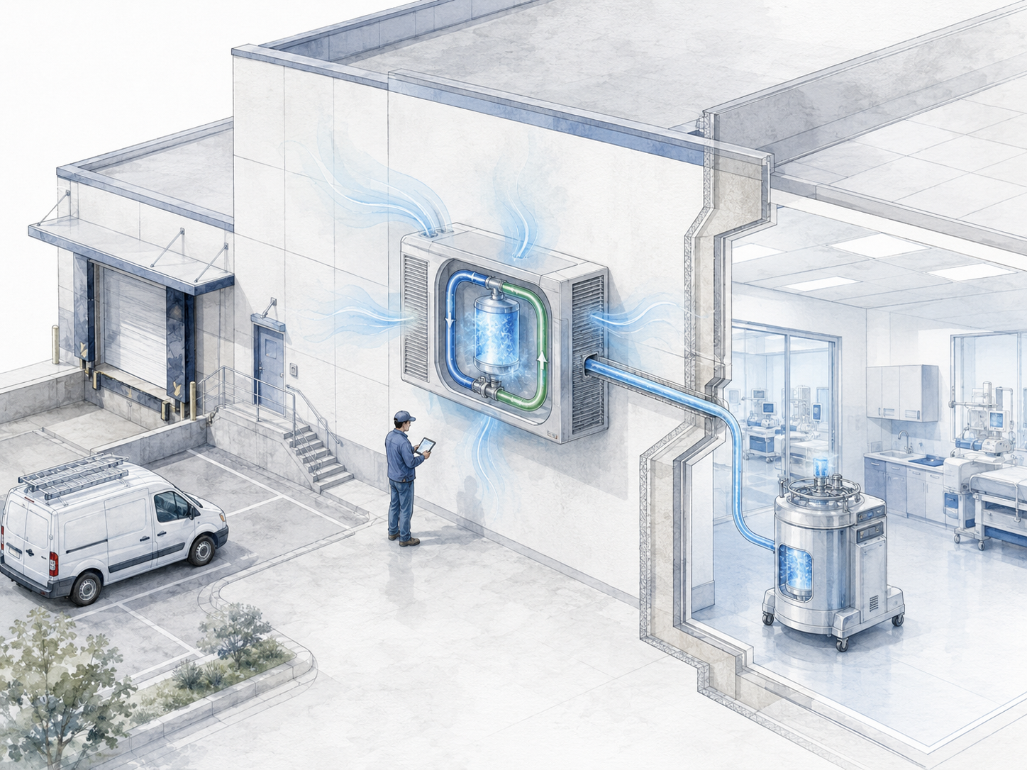 LN2 production and distribution